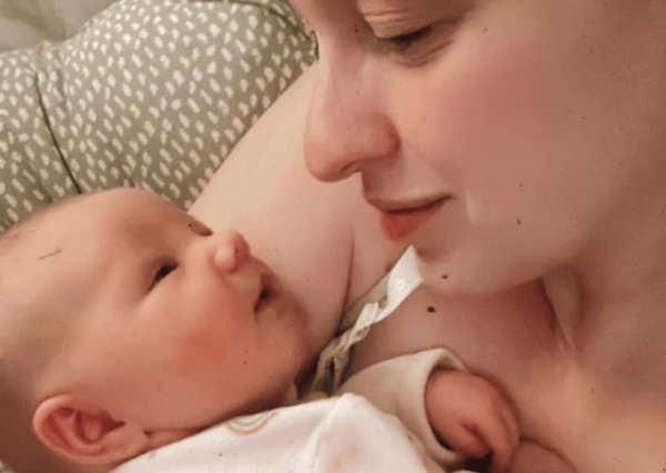 Marie Brison avec son bébé